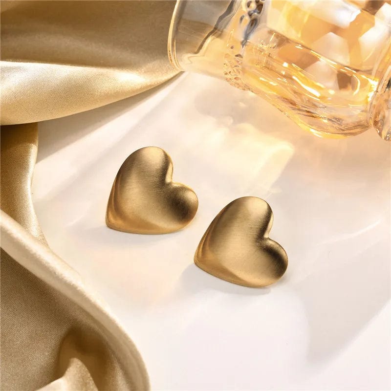 J'ador Paris Earrings Gold Heart Earrings