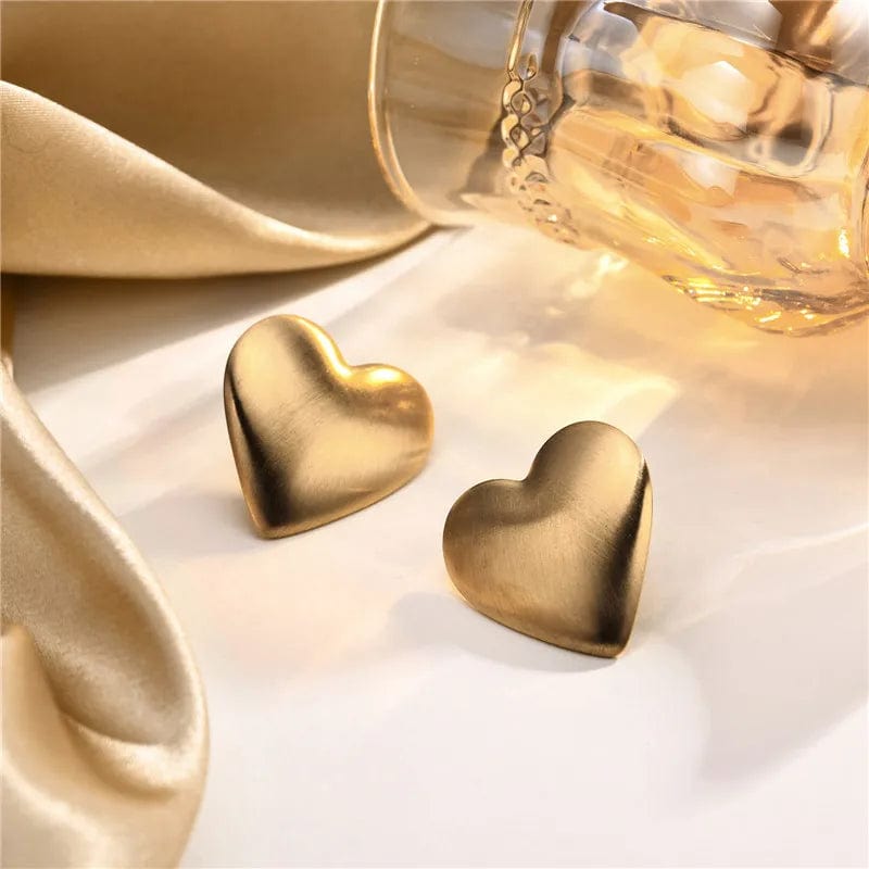 J'ador Paris Earrings Heart Earrings Gold