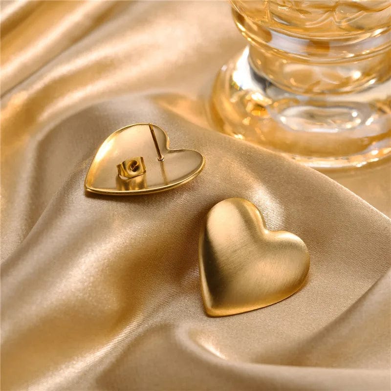 J'ador Paris Earrings Heart Earrings Gold