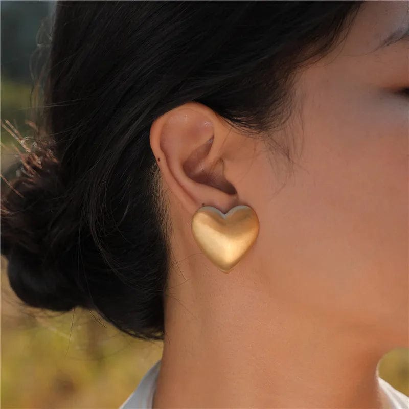 J'ador Paris Earrings Heart Earrings Gold