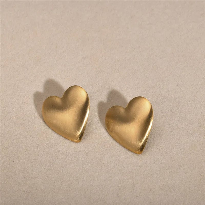 J'ador Paris Earrings Heart Earrings Gold