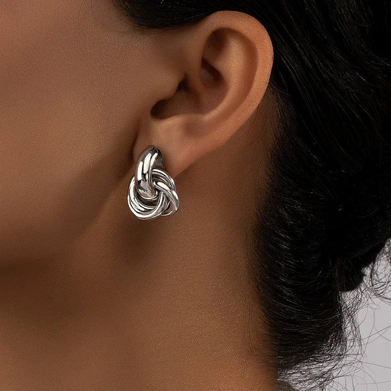 J'ador Paris Earrings Silver Knot Earrings