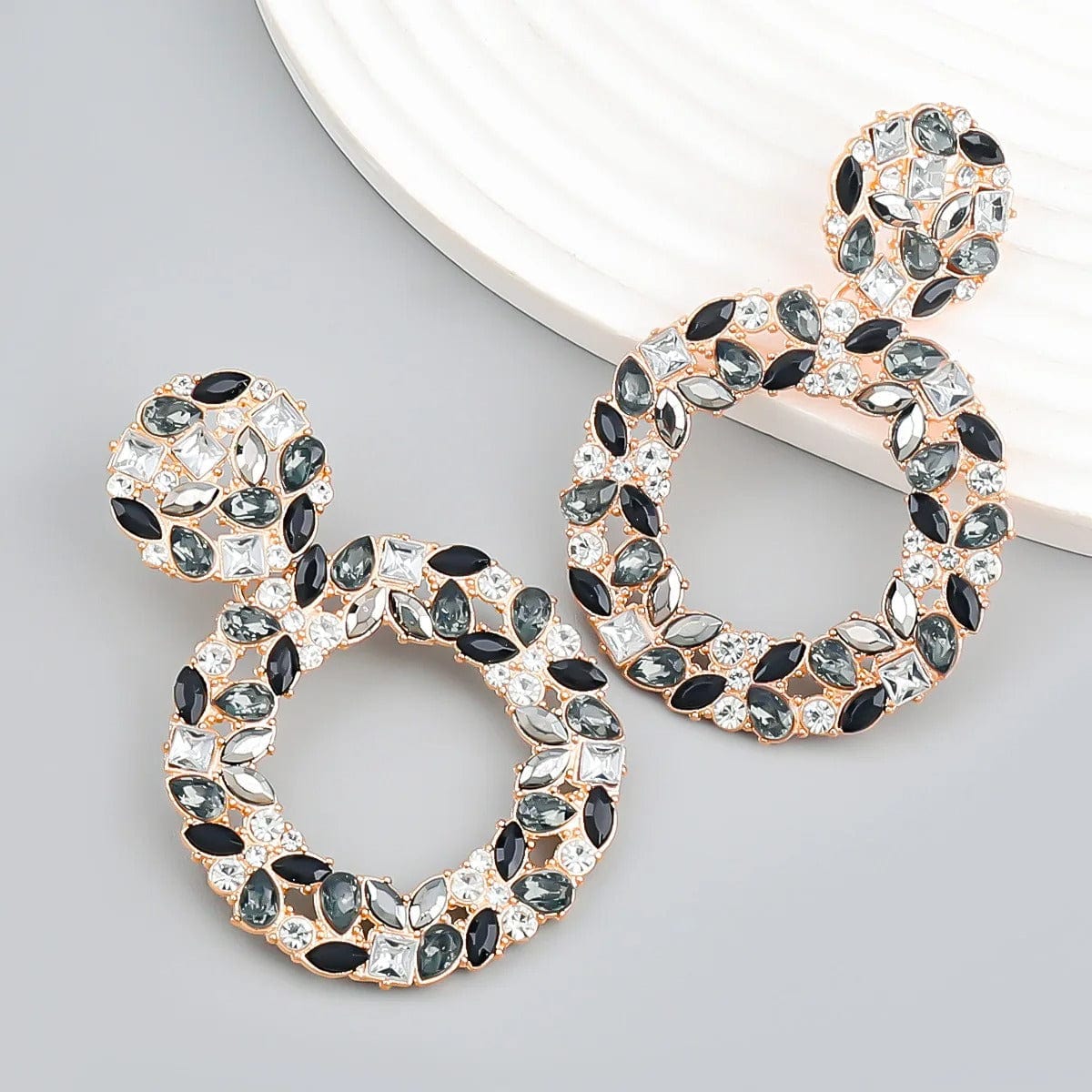 J'ador Paris Earrings Rhinestone Crystal Drop Earrings