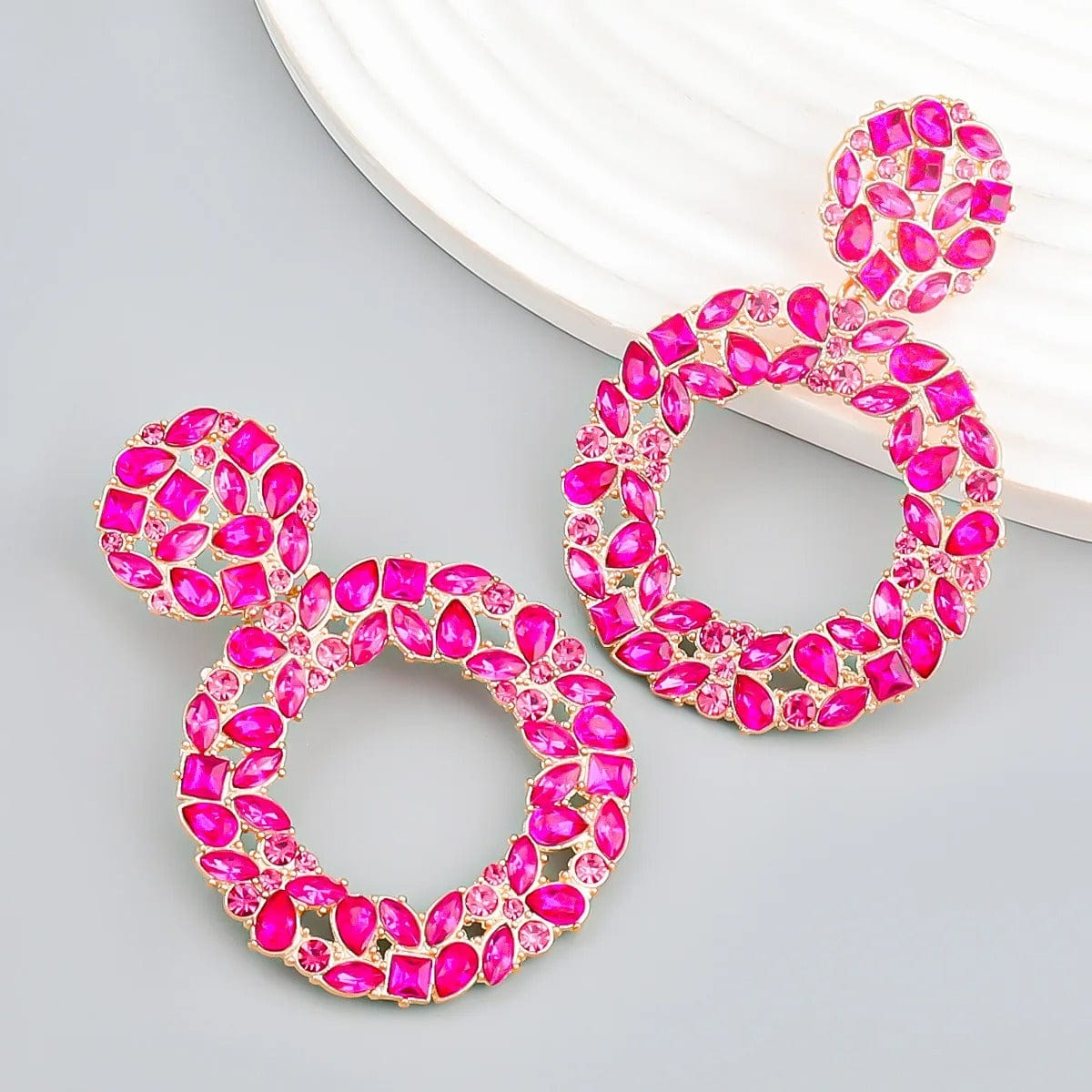 J'ador Paris Earrings Rhinestone Crystal Drop Earrings