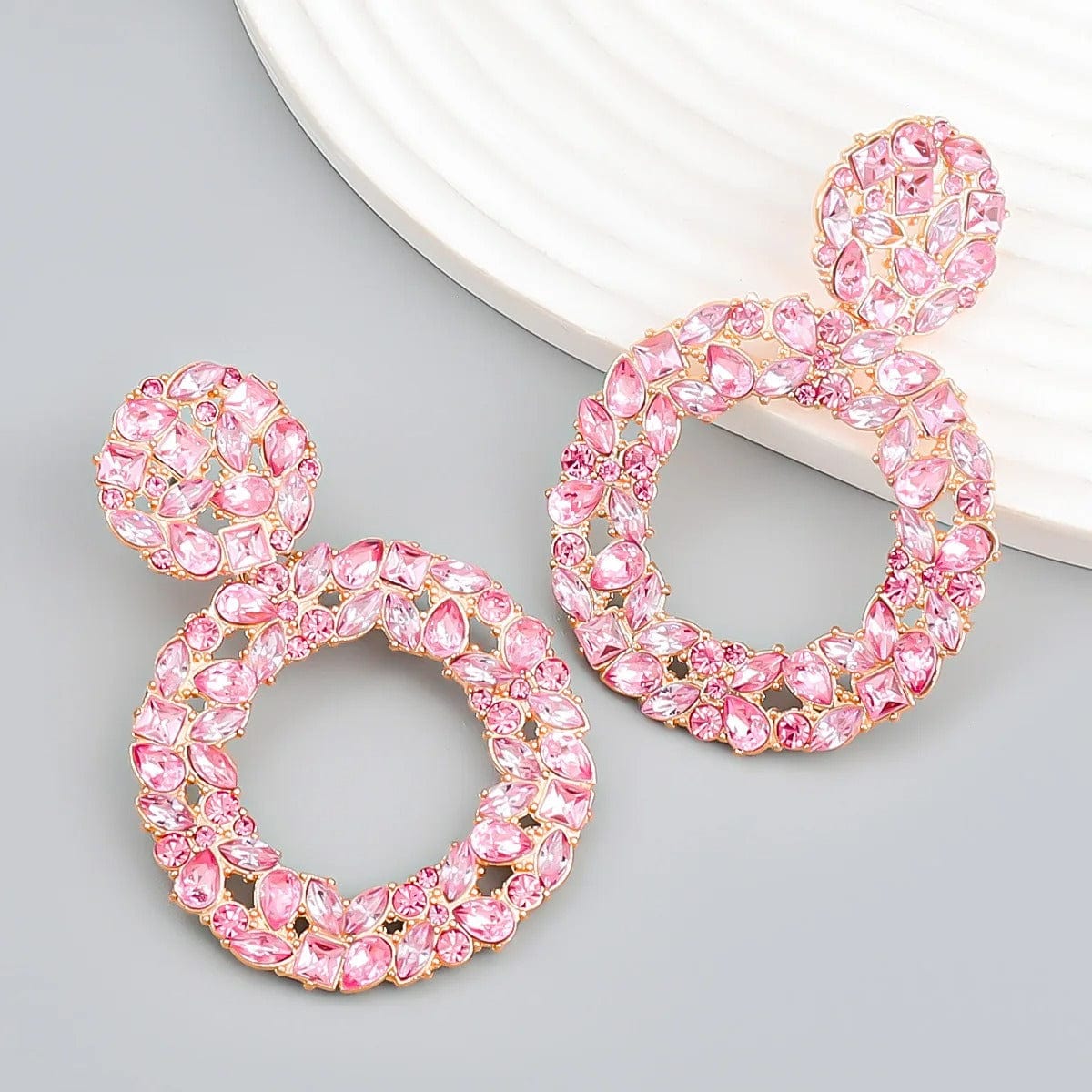 J'ador Paris Earrings Rhinestone Crystal Drop Earrings