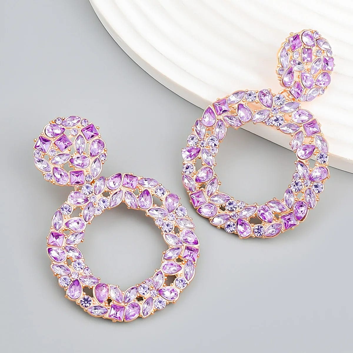 J'ador Paris Earrings Rhinestone Crystal Drop Earrings