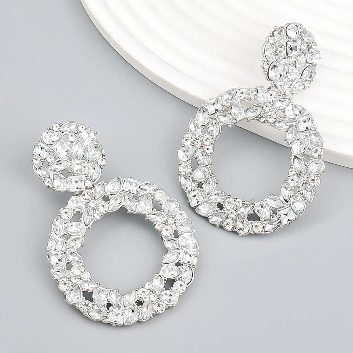 J'ador Paris Earrings Rhinestone Crystal Drop Earrings