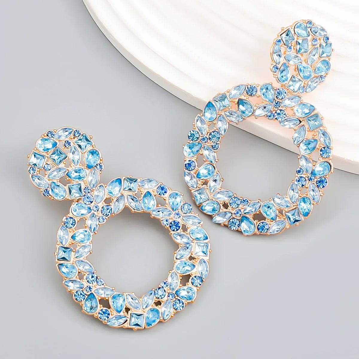 J'ador Paris Earrings Rhinestone Crystal Drop Earrings