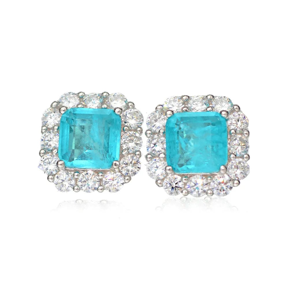 J'ador Paris Earrings Square Paraiba Tourmaline Earrings