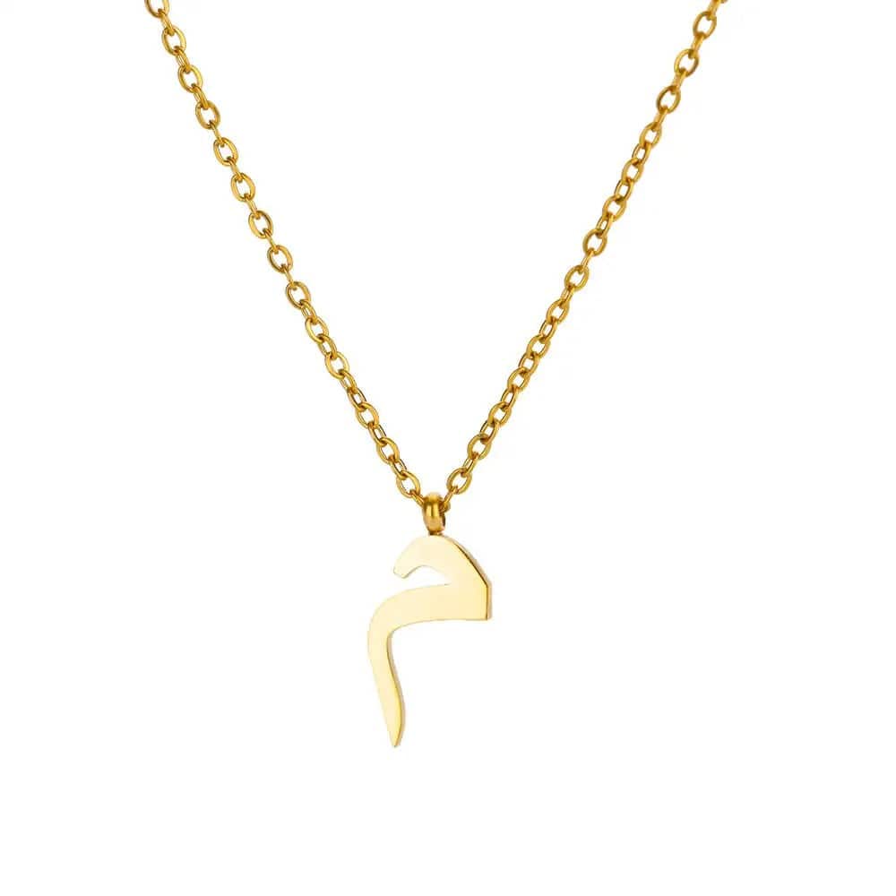 J'ador Paris Necklaces م Arabic Initial Necklace