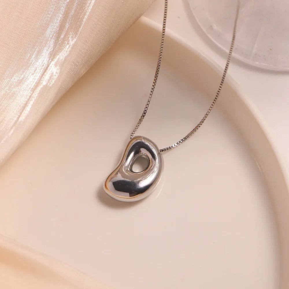 J'ador Paris Necklaces Silver / D Bubble Initial Necklace