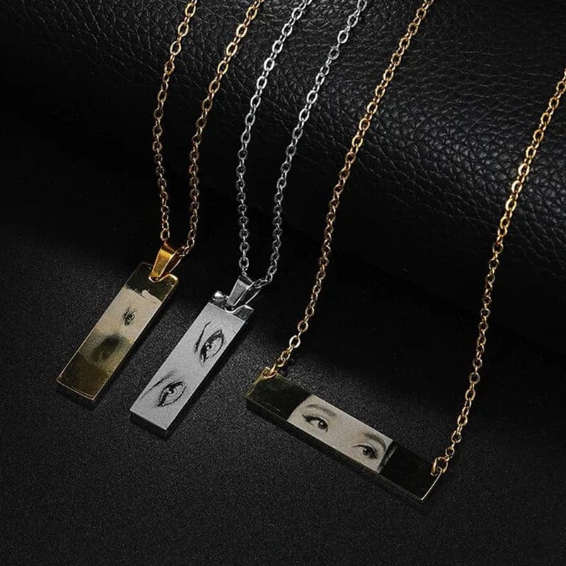 J'ador Paris Necklaces Engraved Eyes Photo Necklace