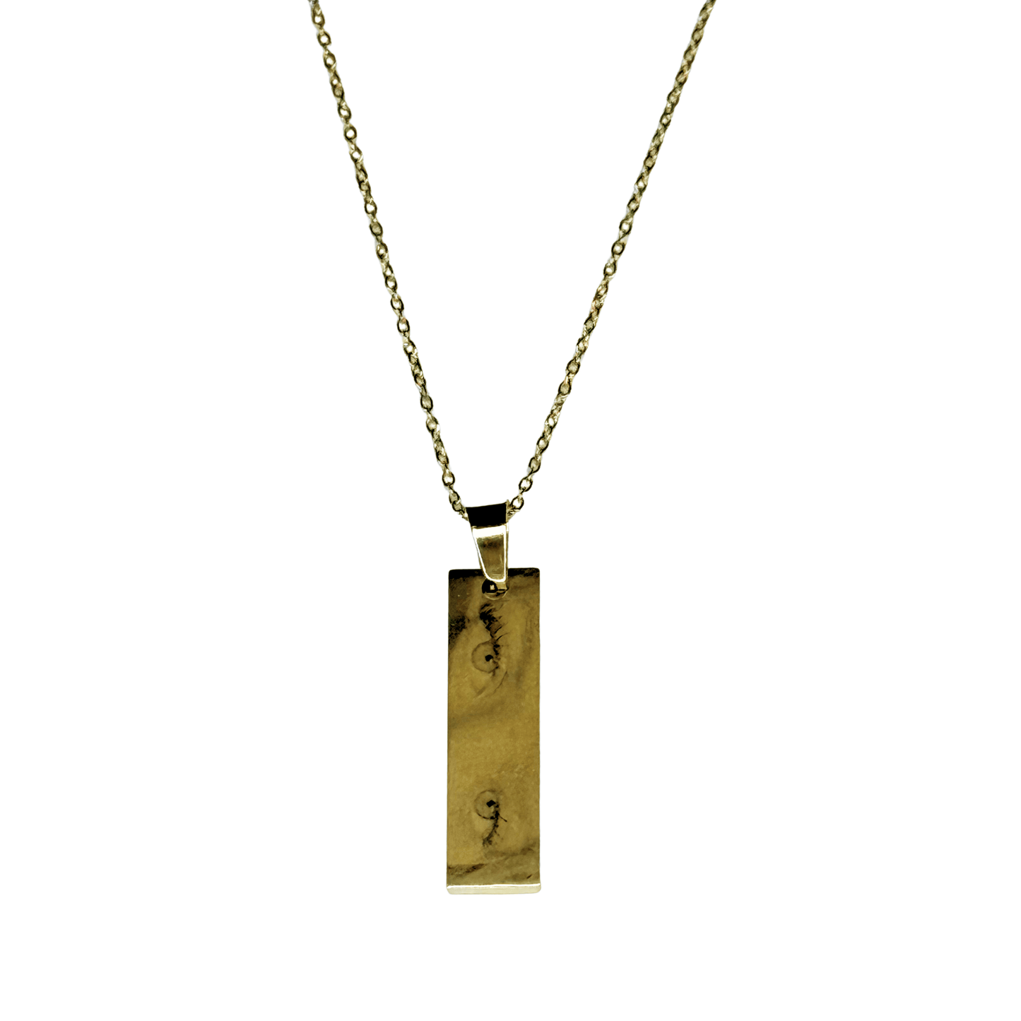 J'ador Paris Necklaces Gold / Vertical Engraved Eyes Photo Necklace