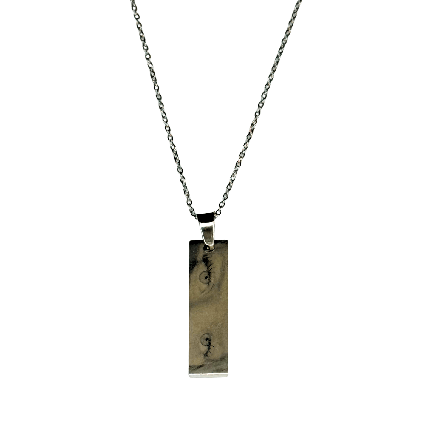 J'ador Paris Necklaces Silver / Vertical Engraved Eyes Photo Necklace