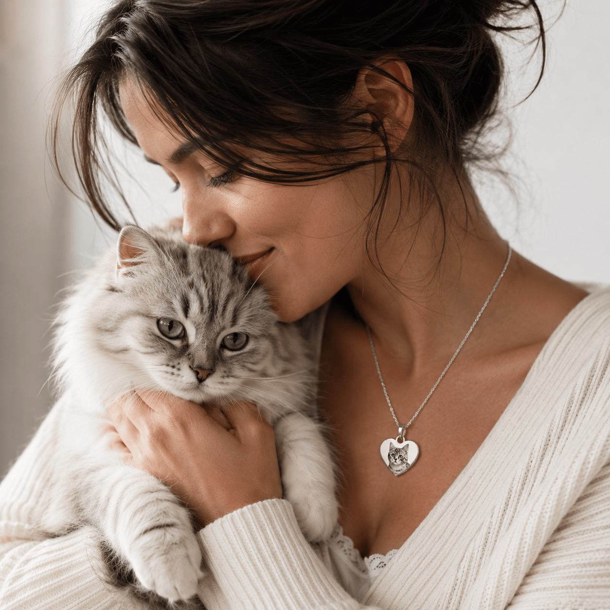 J'ador Paris Necklaces Engraved Heart Photo Necklace