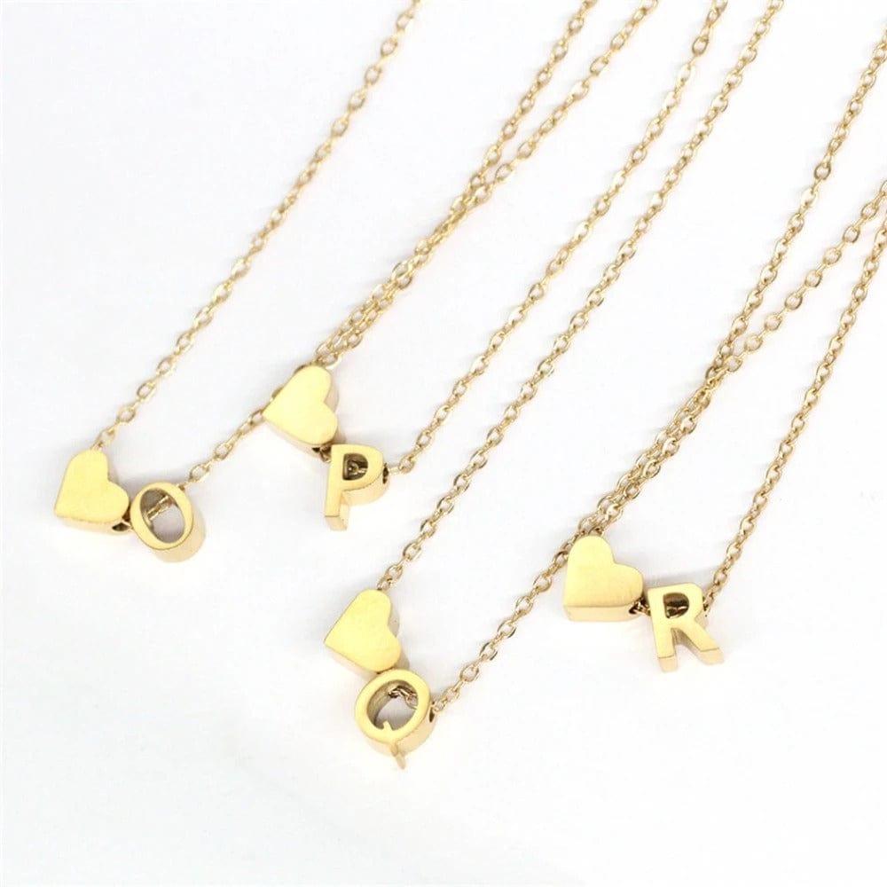J'ador Paris Necklaces Heart Initial Necklace