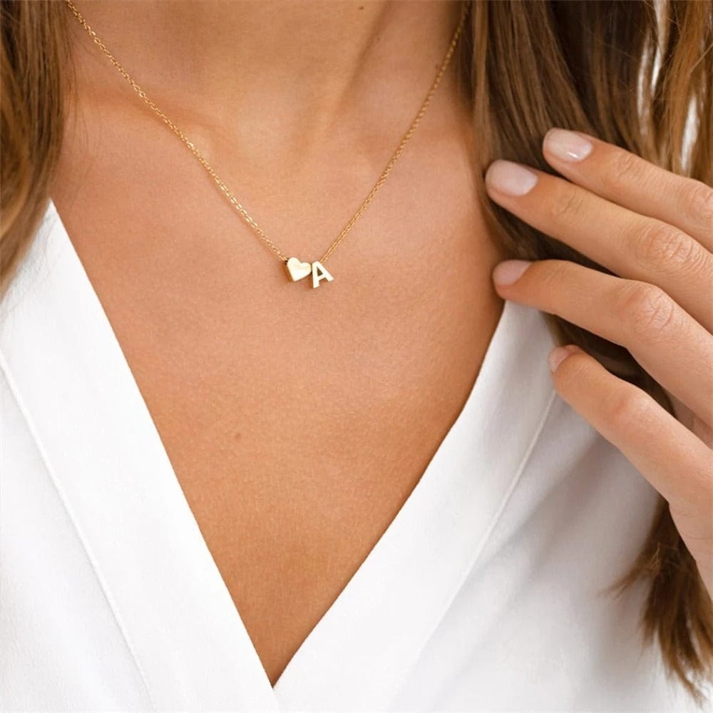 J'ador Paris Necklaces Heart Initial Necklace