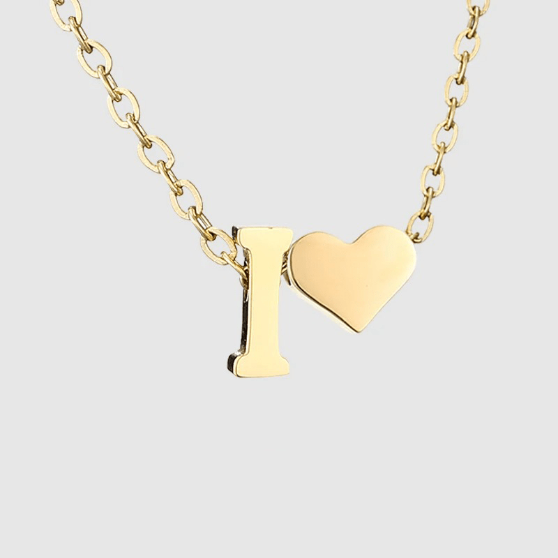 J'ador Paris Necklaces I Heart Initial Necklace
