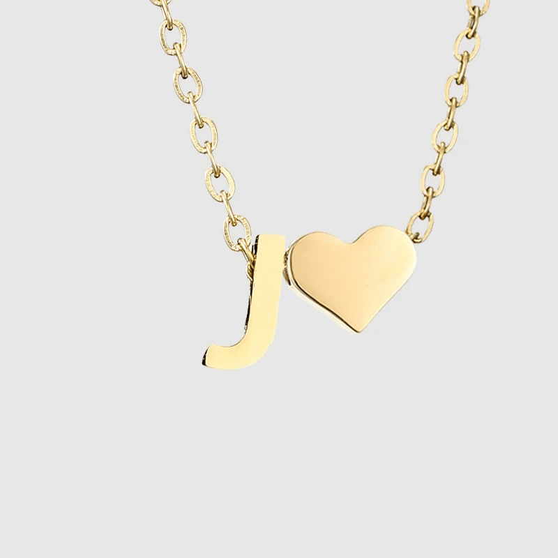 J'ador Paris Necklaces J Heart Initial Necklace
