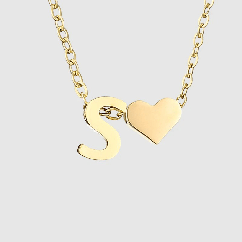 J'ador Paris Necklaces S Heart Initial Necklace