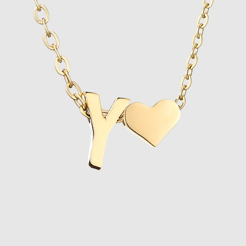 J'ador Paris Necklaces Y Heart Initial Necklace