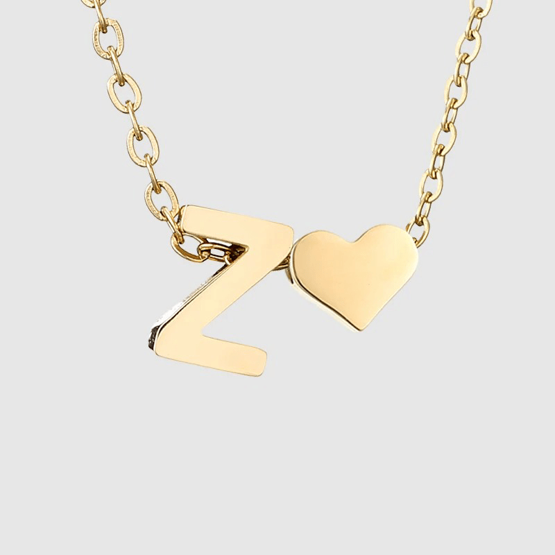 J'ador Paris Necklaces Z Heart Initial Necklace