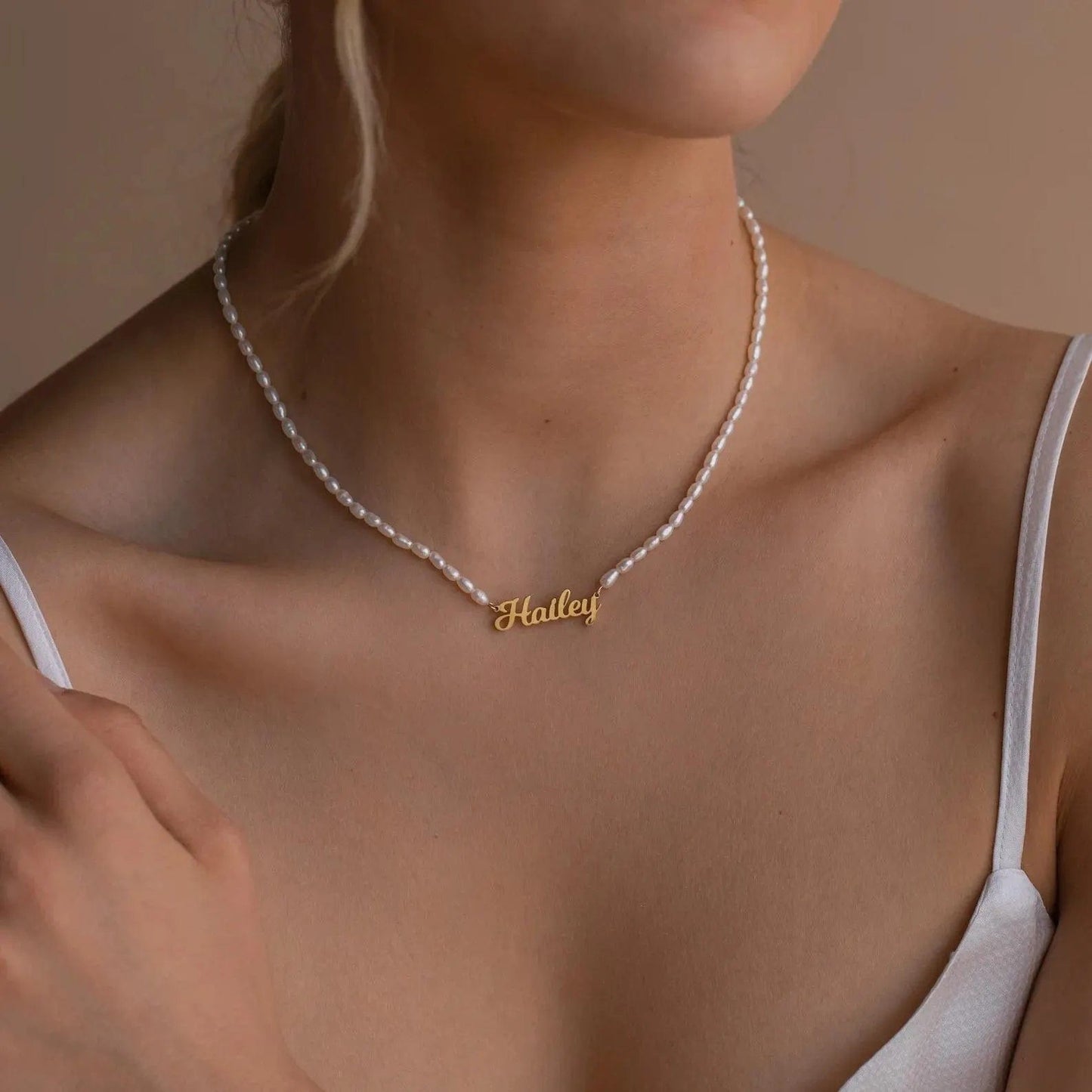 J'ador Paris Necklaces Pearl Name Necklace
