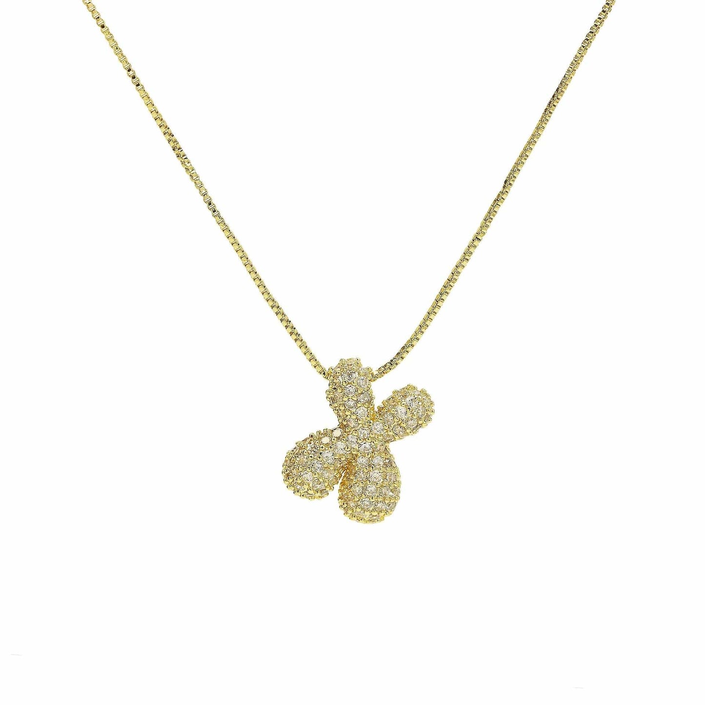 J'ador Paris Necklaces Gold / X Sparkly Bubble Initial Necklace