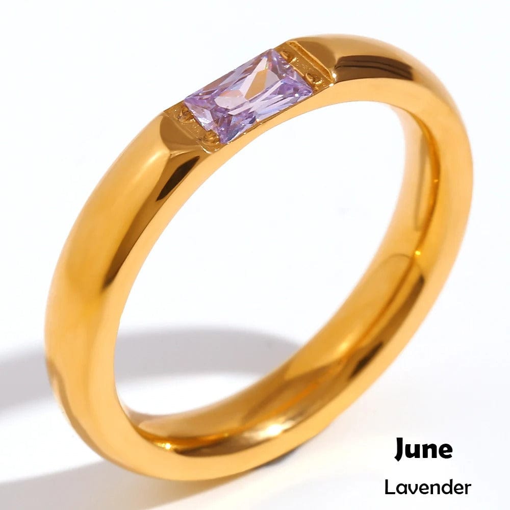 J'ador Paris Rings Lavender / 6 Birthstone Ring