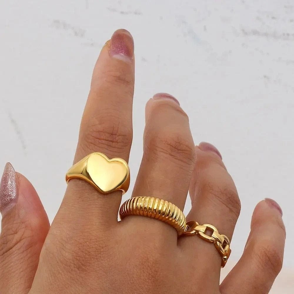 J'ador Paris Rings Heart Signet Ring