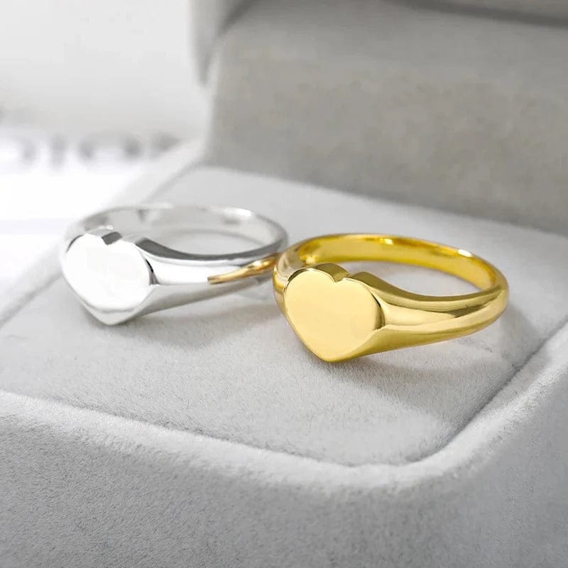 J'ador Paris Rings Heart Signet Ring