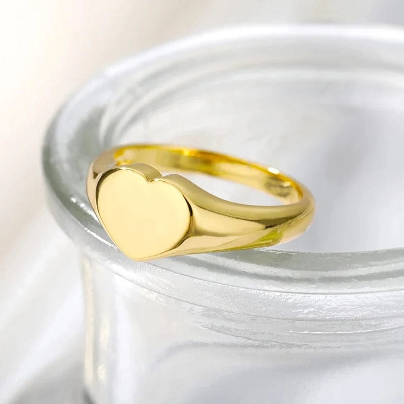 J'ador Paris Rings Heart Signet Ring