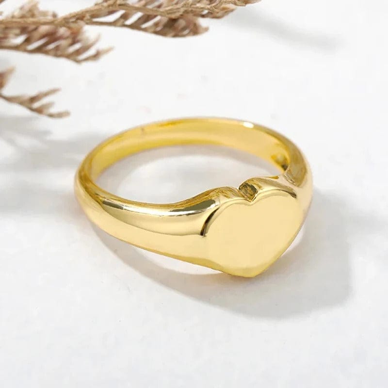 J'ador Paris Rings Heart Signet Ring