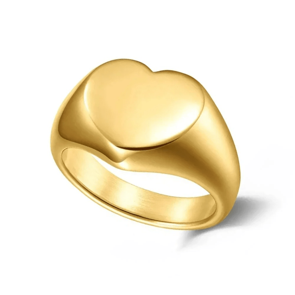 J'ador Paris Rings Gold / 6 Heart Signet Ring