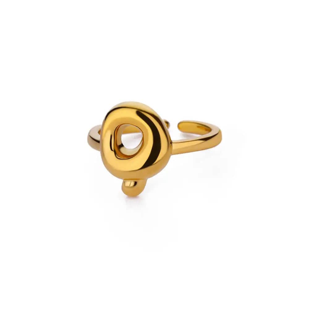 J'ador Paris Rings Gold / Q Initial Chunky Ring