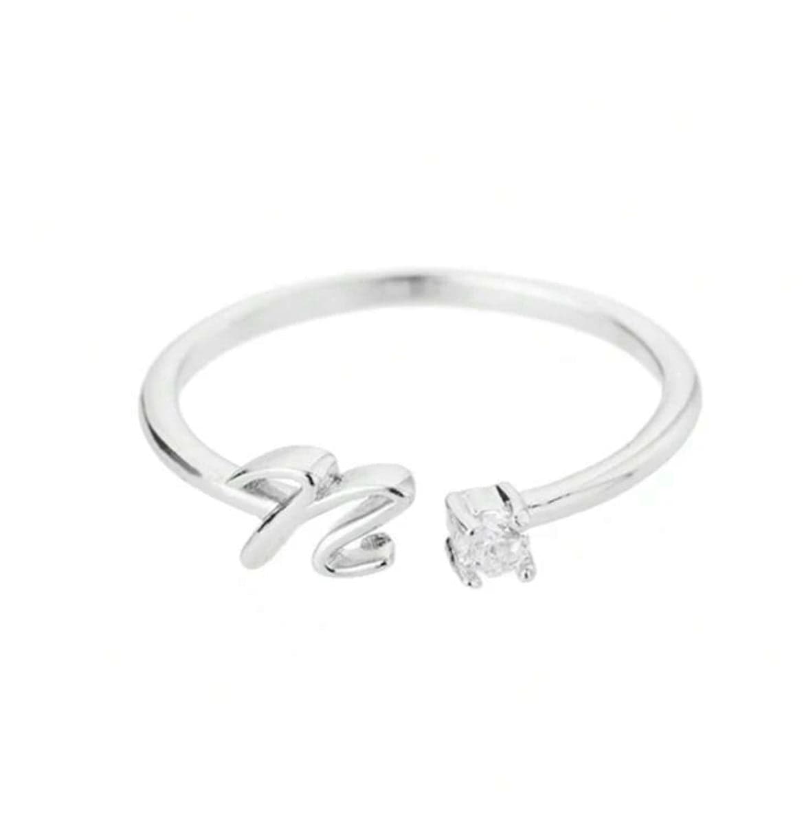 J'ador Paris Rings Silver / N Initial Diamond Ring