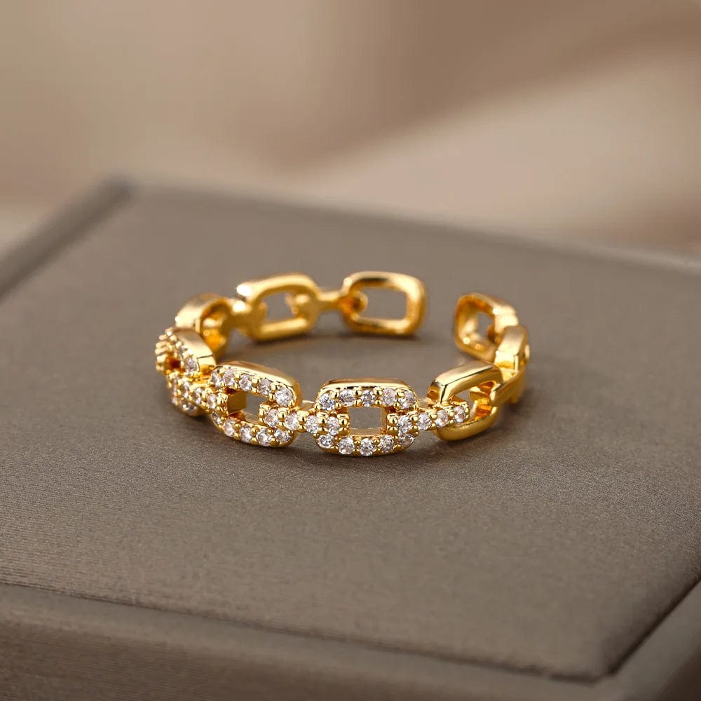 J'ador Paris Rings Link Chain Ring