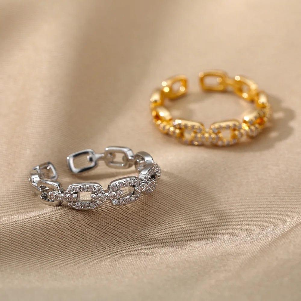 J'ador Paris Rings Link Chain Ring