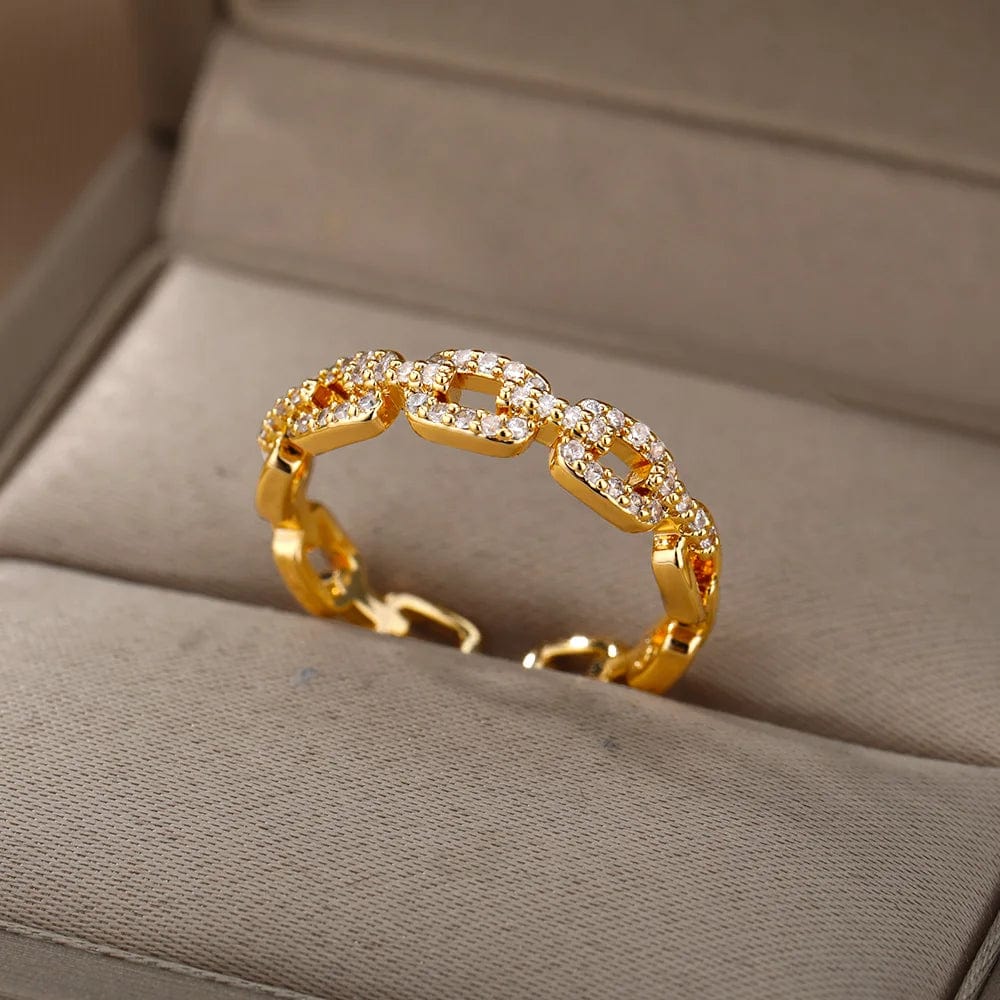J'ador Paris Rings Link Chain Ring