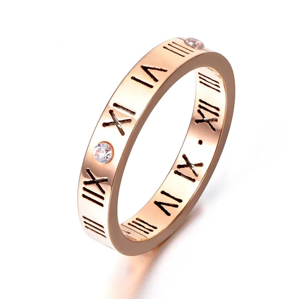 J'ador Paris Rings Rose gold / 5 Roman Numeral Ring