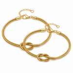J'ador Paris bracelets Pair - Gold + Gold Bond Bracelet
