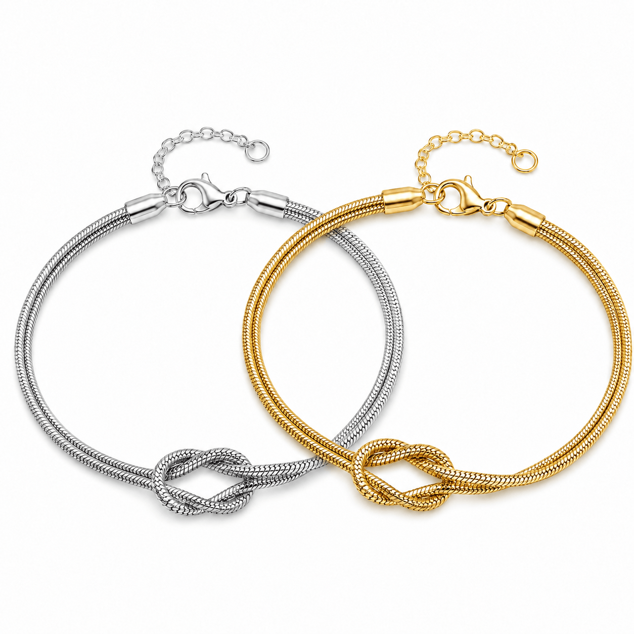 J'ador Paris bracelets Pair - Gold + Silver Bond Bracelet
