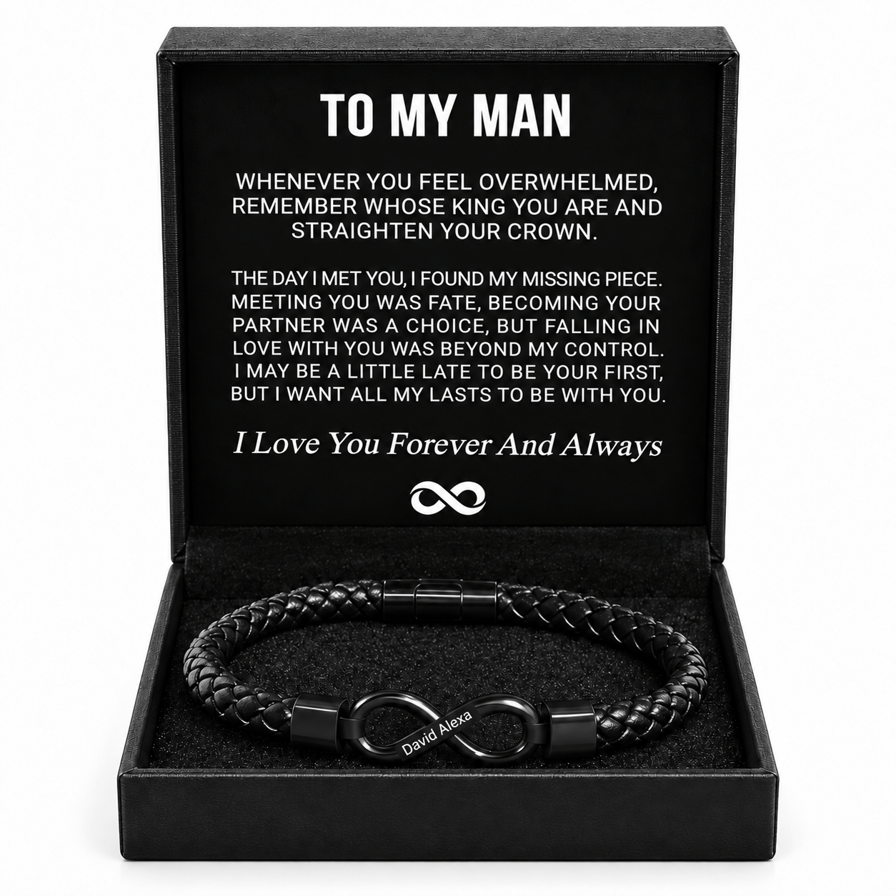 J'ador Paris bracelets Black / 19cm Infinity Bond Bracelet