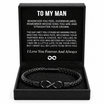 J'ador Paris bracelets Black / 19cm Infinity Bond Bracelet