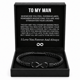 J'ador Paris bracelets Black / 19cm Infinity Bond Bracelet