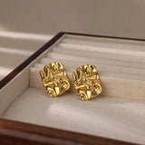 J'ador Paris Earrings Chunky Rectangular Gold Earrings
