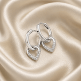 J'ador Paris Earrings Heart Dangle Earrings