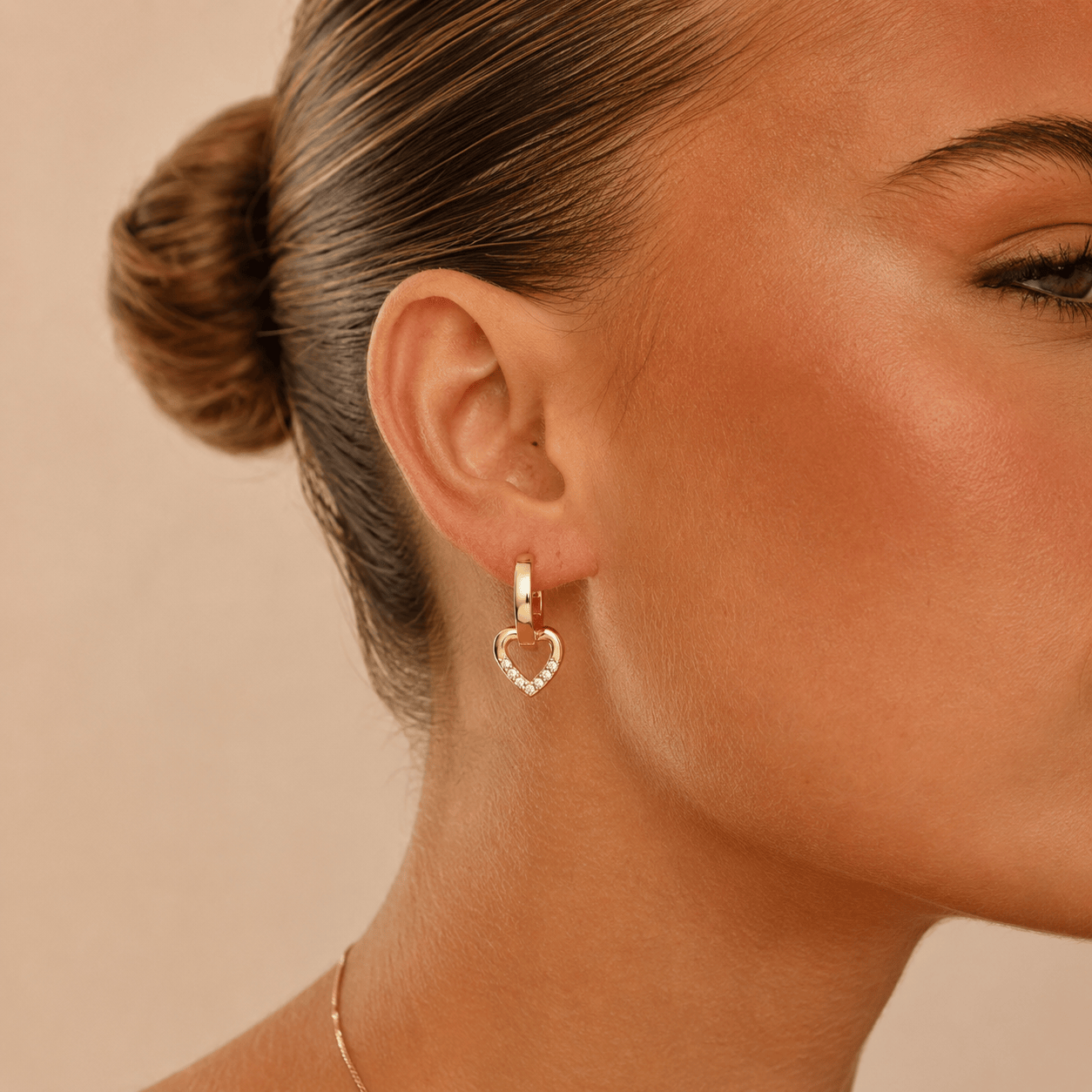 J'ador Paris Earrings Heart Dangle Earrings