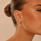 J'ador Paris Earrings Heart Dangle Earrings
