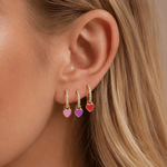 J'ador Paris Earrings Heart Huggies